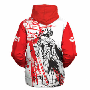 Star Wars Darth Vader Red White Gift For Fans - Hoodie - Owl Ohh-Owl Ohh