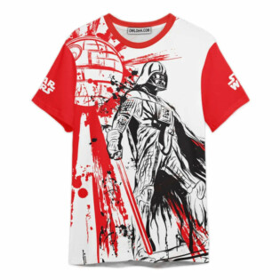 Star Wars Darth Vader Red White Gift For Fans Unisex 3D T-shirt - Owl Ohh-Owl Ohh