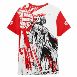 Star Wars Darth Vader Red White Gift For Fans Unisex 3D T-shirt - Owl Ohh-Owl Ohh