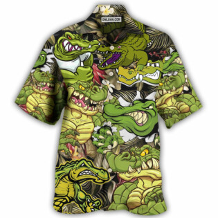 Crocodile Getting The Vibe - Hawaiian Shirt - Owl Ohh for men and women, kids - Owl Ohh