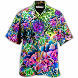 Succulent Flowers Succulents Are Planttastic - Hawaiian Shirt - Owl Ohh - Owl Ohh
