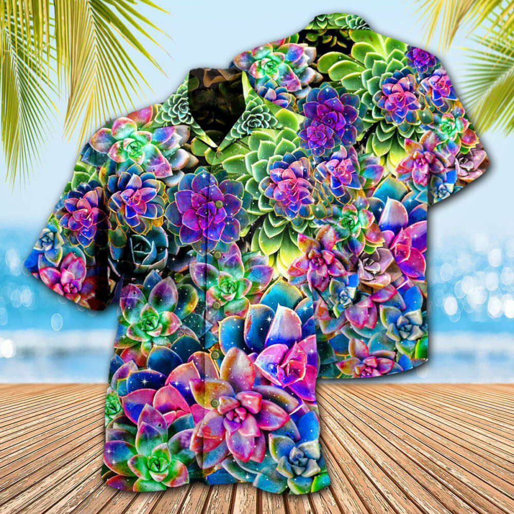 Succulent Flowers Succulents Are Planttastic - Hawaiian Shirt - Owl Ohh - Owl Ohh