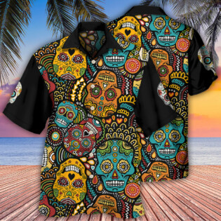 Sugar Skull Amazing Black Style - Hawaiian Shirt - Owl Ohh - Owl Ohh