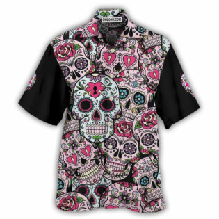 Sugar Skull Amazing Pink - Hawaiian Shirt - Owl Ohh - Owl Ohh