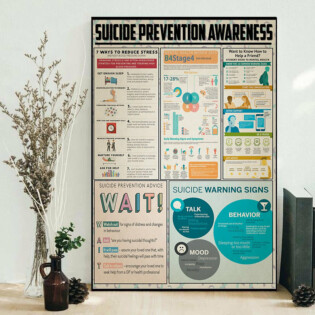 Suicide Prevention Awareness Simple - Vertical Poster - Owl Ohh - Owl Ohh