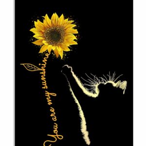 Cat Sunflower Cat You Are My Sunshine Simple Style - Vertical Poster - Owl Ohh - Owl Ohh