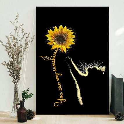 Cat Sunflower Cat You Are My Sunshine Simple Style - Vertical Poster - Owl Ohh - Owl Ohh