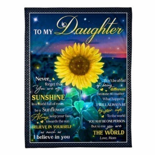 Sunflower Never Forget That U're My Sunshine Mom To Daughter - Flannel Blanket - Owl Ohh - Owl Ohh