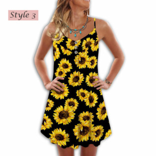 Sunflower Pattern Beautiful Style - Summer Dress - Owl Ohh - Owl Ohh