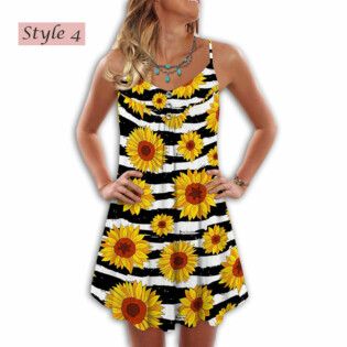 Sunflower Pattern Beautiful Style - Summer Dress - Owl Ohh - Owl Ohh