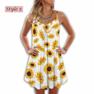 Sunflower Pattern Beautiful Style - Summer Dress - Owl Ohh - Owl Ohh