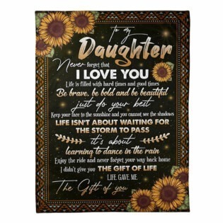 Sunflower To My Daughter Life Is Filled With Hard Times - Flannel Blanket - Owl Ohh - Owl Ohh