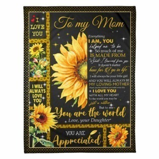 Sunflower To My Loving Mom - Flannel Blanket - Owl Ohh - Owl Ohh