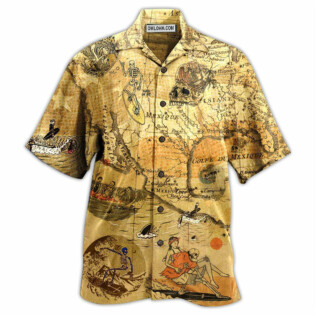Surfing Skeleton Vintage - Hawaiian Shirt - Owl Ohh - Owl Ohh