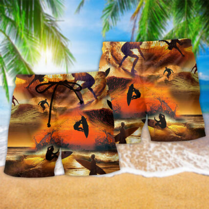 Surfing Is My Therapy A Sunset - Beach Short - Owl Ohh - Owl Ohh