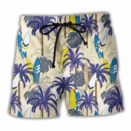 Surfing Tropical Leaf Hot Summer - Beach Short - Owl Ohh - Owl Ohh