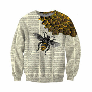 Bee Dictionary Page - Hoodie - HOOD01DUC010422