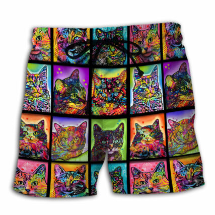 Cat Sykel Crazy For Cats Kitty - Beach Short - Owl Ohh - Owl Ohh