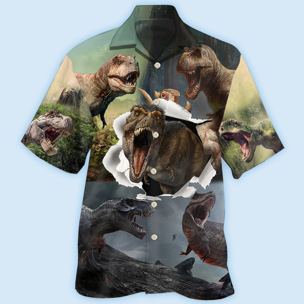 Dinosaur T-rex Cool - Hawaiian Shirt - Owl Ohh - Owl Ohh