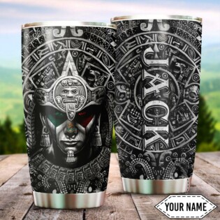 Aztec Mexico Black Cool Style Personalized - Tumbler - Owl Ohh - Owl Ohh