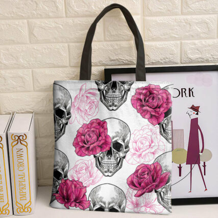 Skull Rose Skull Love Death - Tote Bag - Owl Ohh - Owl Ohh