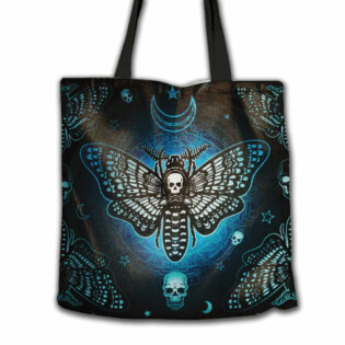 Skull Blue Magic Butterfly - Tote Bag - Owl Ohh - Owl Ohh