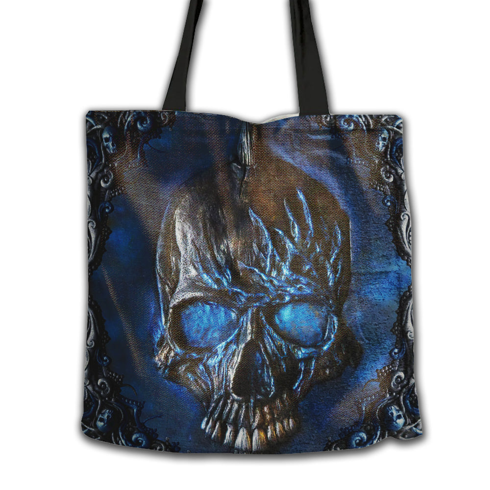Skull Blue Scary Skull - Tote Bag - Owl Ohh - Owl Ohh