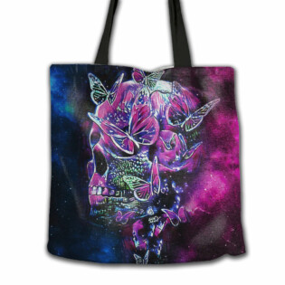 Skull Galaxy Skull And Butterfly - Tote Bag - Owl Ohh - Owl Ohh