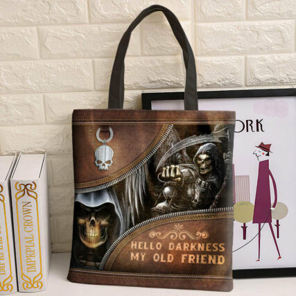 Skull Hello Darkness My Old Friend - Tote Bag - Owl Ohh - Owl Ohh