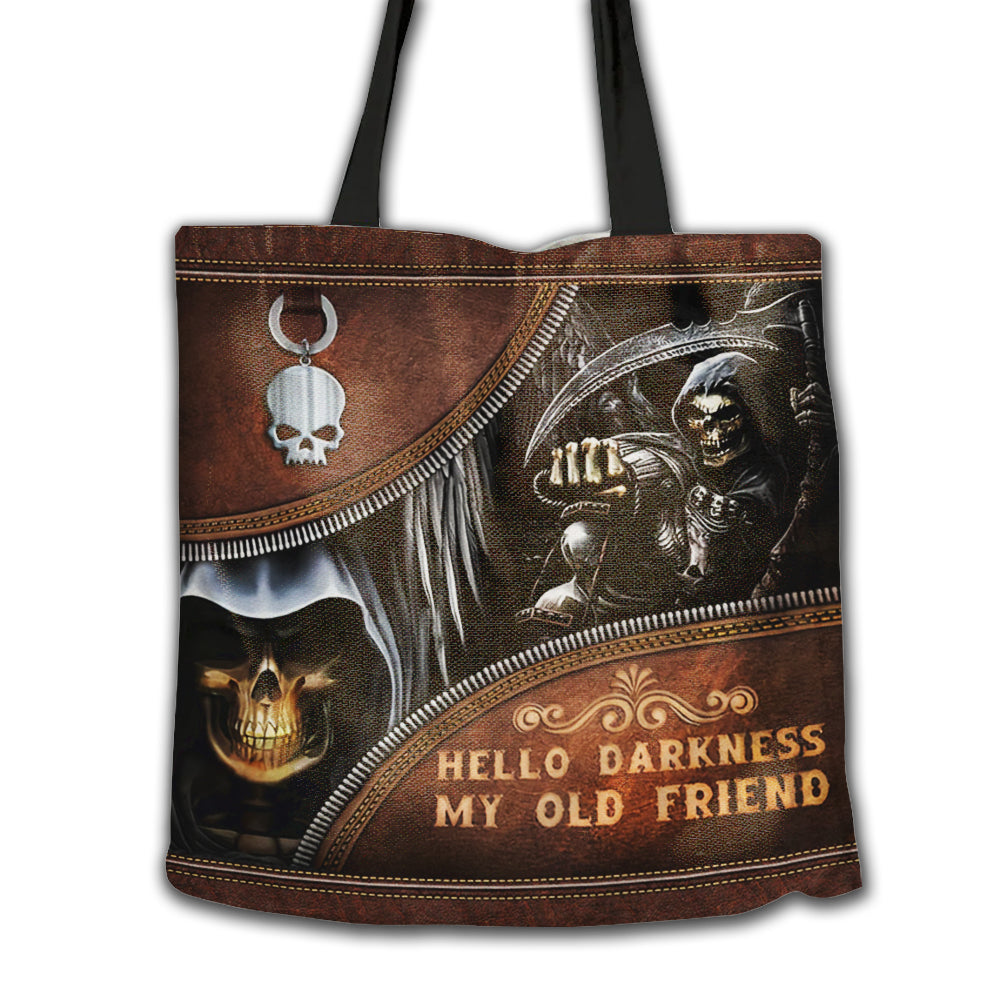 Skull Hello Darkness My Old Friend - Tote Bag - Owl Ohh - Owl Ohh