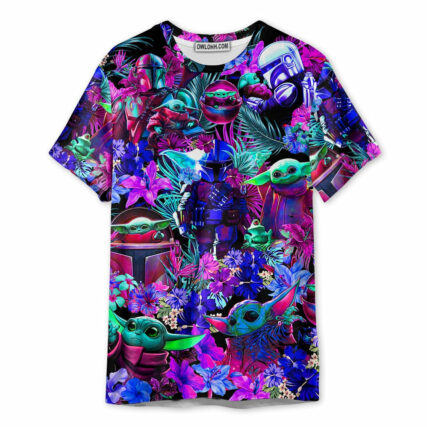 Special Star Wars Baby Yoda Synthwave - Unisex 3D T-shirt