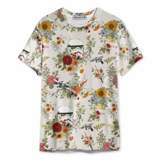 Starwars Stormtrooper Flower Vintage Autumn - Unisex 3D T-shirt