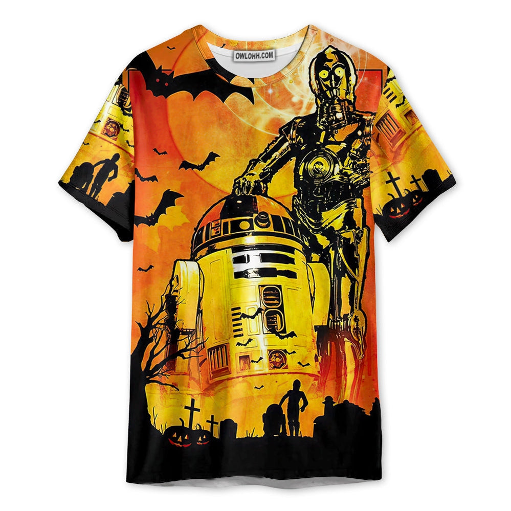 Starwars Halloween R2-D2 and C-3PO Appear - Unisex 3D T-shirt