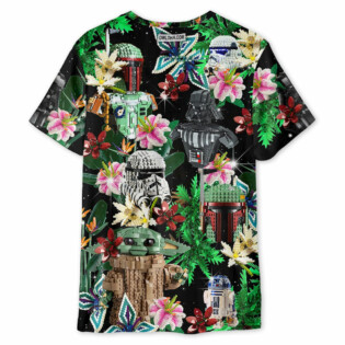 Star Wars Lego Baby Yoda, Boba Fett, Darth Vader and Stormtroopers Tropical - Unisex 3D T-shirt