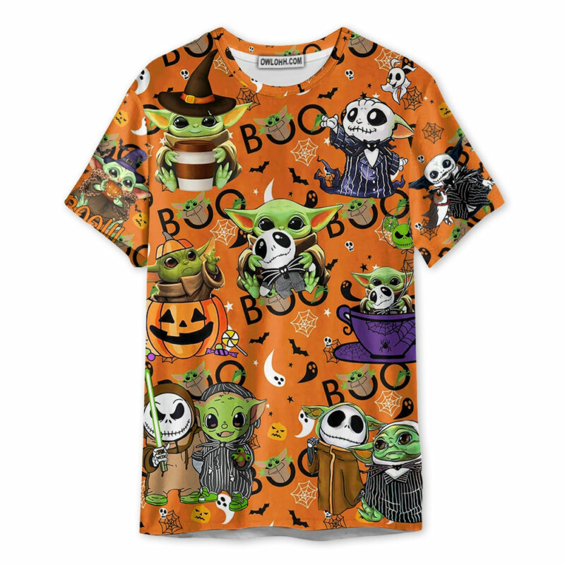 Halloween Star Wars Baby Yoda Jack Skellington - Unisex 3D T-shirt