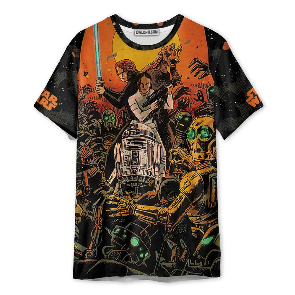 Starwars Halloween Return To Mustafar In Ghosts Of Vader’s Castle - Unisex 3D T-shirt
