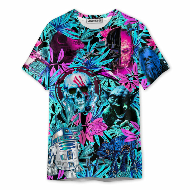 Halloween Starwars Tropical Friends Lovers - Unisex 3D T-shirt