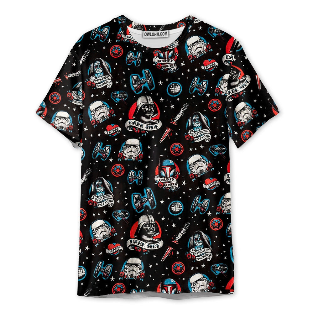 Star Wars Darth Vader Storm Trooper Dark Side Black - Unisex 3D T-shirt