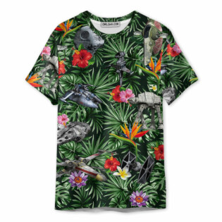 Star Wars Space Ships Tropical Forest - Unisex 3D T-shirt