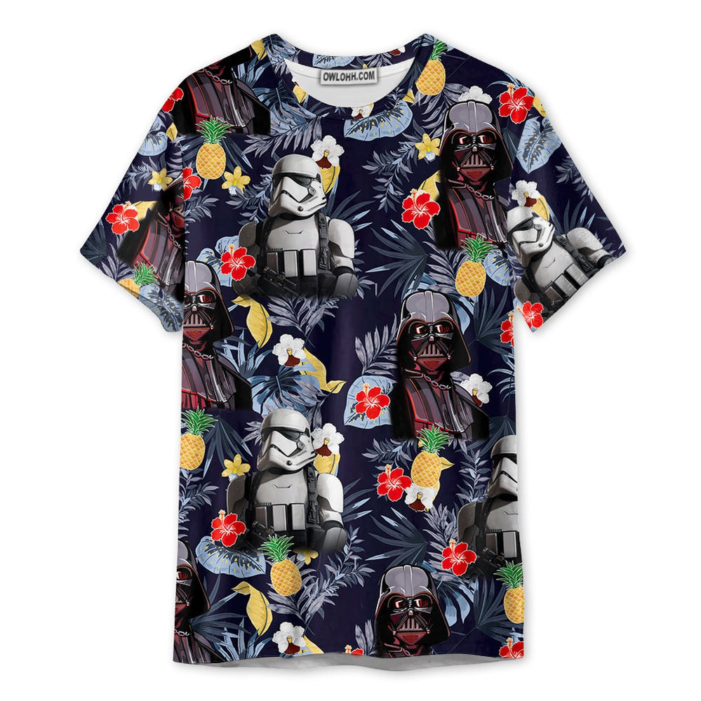 Star Wars Darth Vader Storm Trooper Flower - Unisex 3D T-shirt