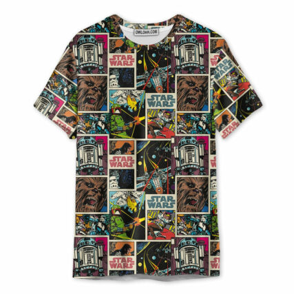 Star Wars Print Comic Pattern - Unisex 3D T-shirt