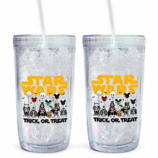 Halloween Starwars Trick Or Treat Spooky Vibes - Acrylic Insulated Tumbler