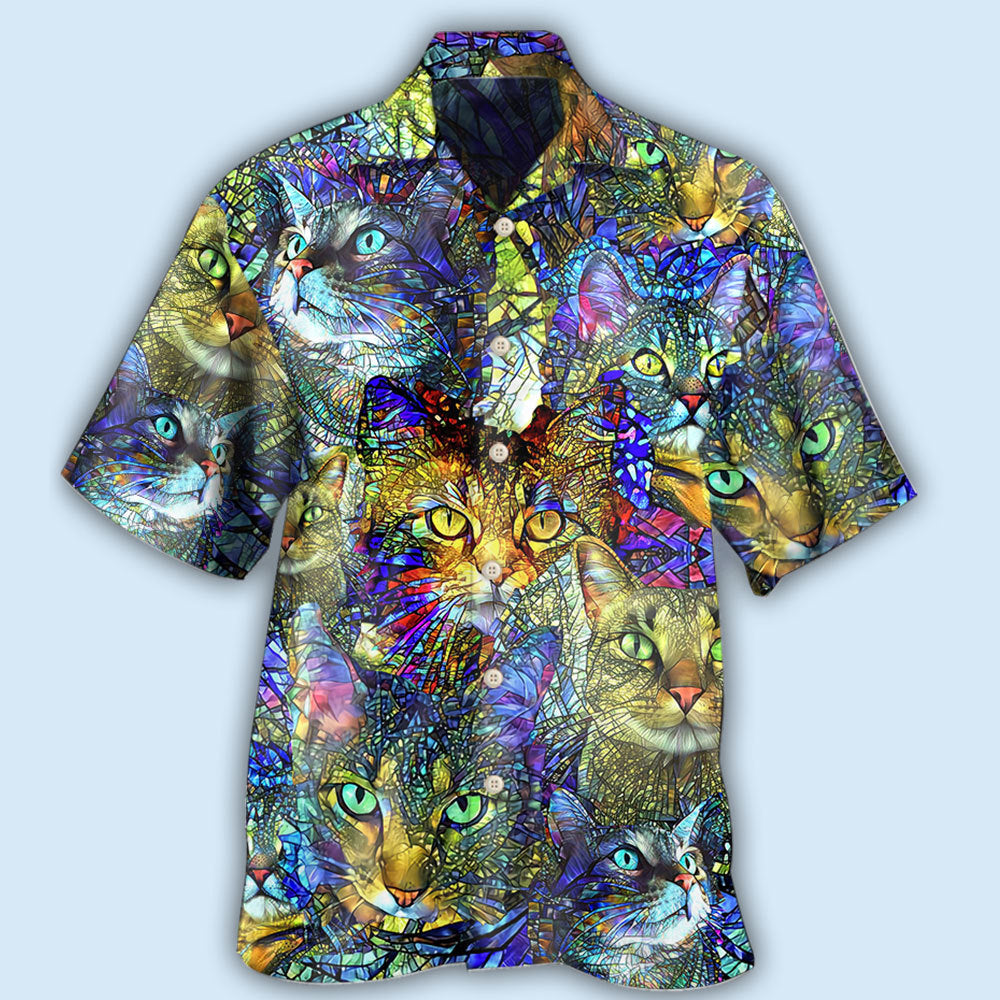 Cat Tabby Cat Lover Art - Hawaiian Shirt - Owl Ohh - Owl Ohh