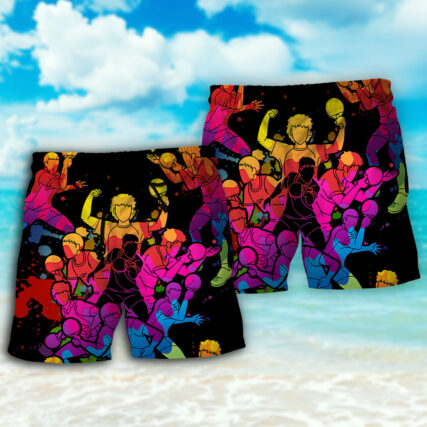 Table Tennis Color Art - Beach Short - Owl Ohh - Owl Ohh