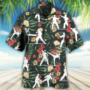 Taekwondo Tropical Floral - Hawaiian Shirt - Owl Ohh for men and women, kids - Owl Ohh