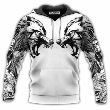 Tattoo Wolf Symmetry Beautiful - Hoodie - Owl Ohh - Owl Ohh