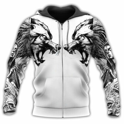 Tattoo Wolf Symmetry Beautiful - Hoodie - Owl Ohh - Owl Ohh