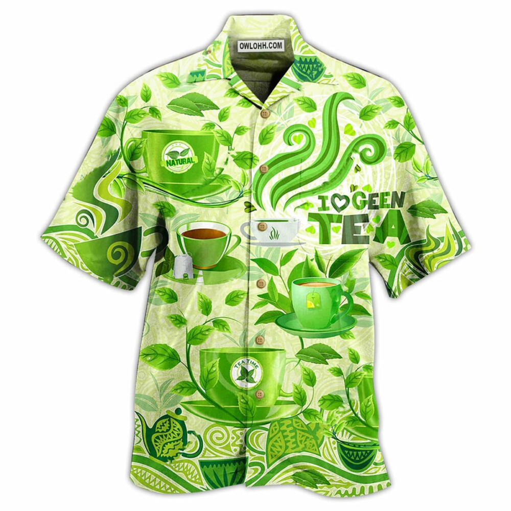 Tea Love Green Tea - Hawaiian Shirt - Owl Ohh - Owl Ohh