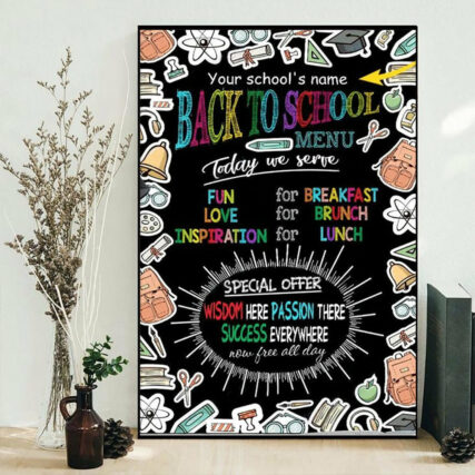 Teacher Back To School Menu Personalized - Vertical Poster - Owl Ohh - Owl Ohh