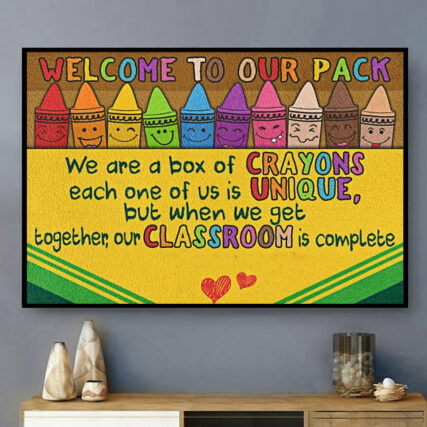 Teacher Pack Crayon Welcome To Our Pack - Horizontal Poster - Owl Ohh - Owl Ohh